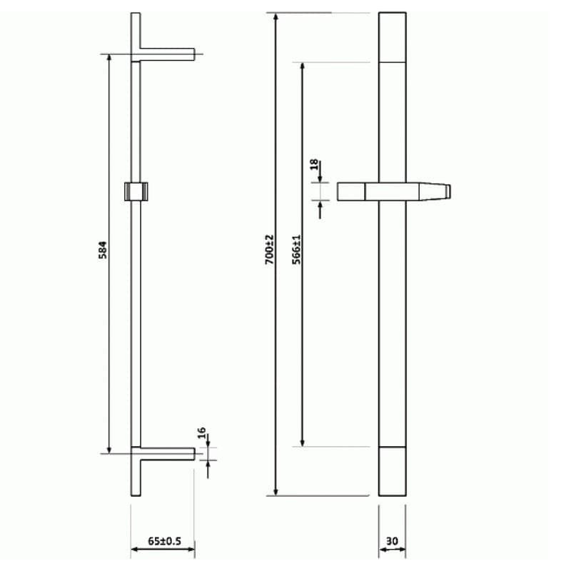 Imex Concealed Shower Set Imex Bloque 3 Handle Double Outlet Concealed Shower Set with Riser Kit