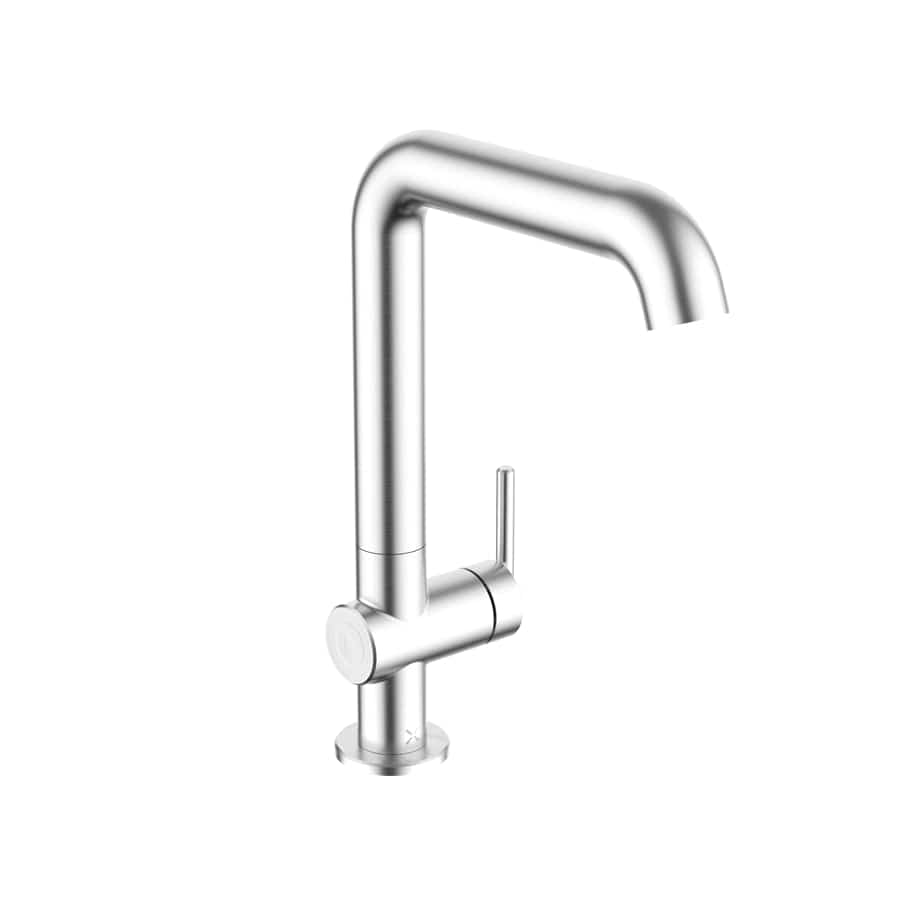Crosswater Tall Basin Tap Stainless Steel Crosswater 3ONE6 Lever Tall Basin Mixer Tap