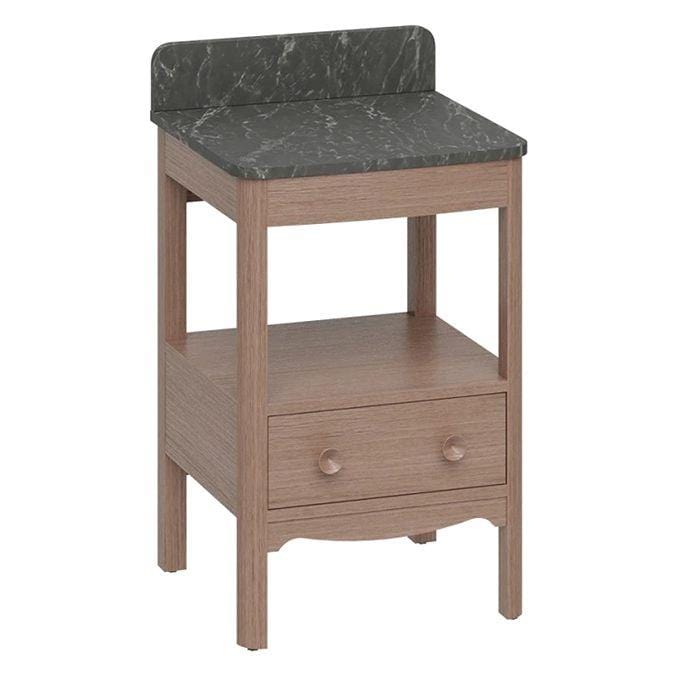 Burlington Floor Standing Vanity Unit Dark Oak / Marquina Burlington Guild Floor Standing 560mm Vanity Unit with Worktop