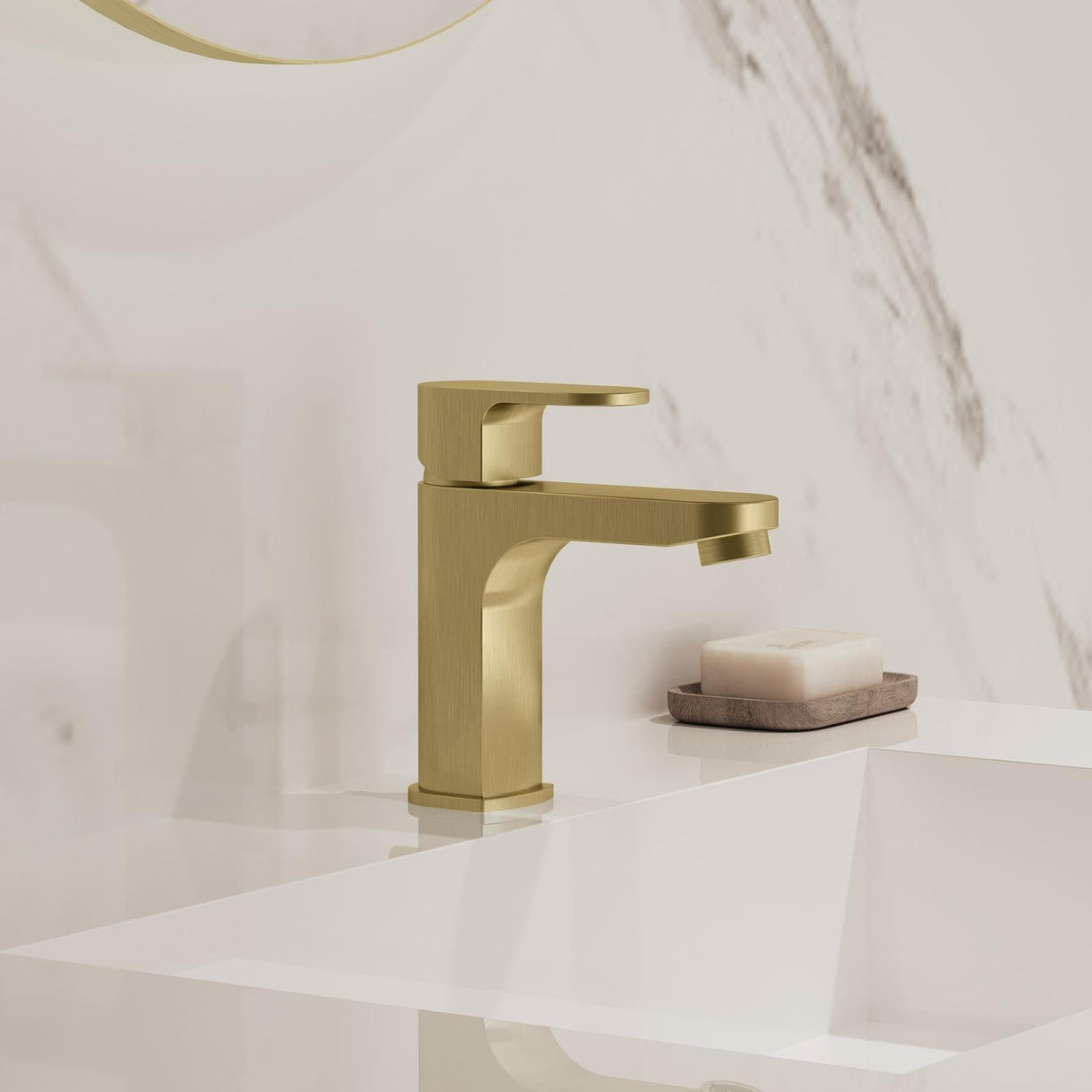 Flova Mono Basin Tap Brushed Brass Flova Smart Basin Mixer Tap