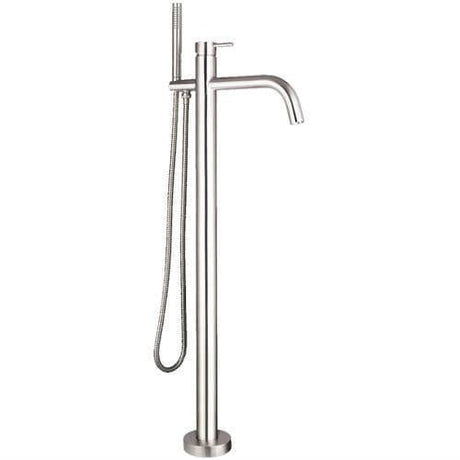 JTP Freestanding Bath Filler JTP Inox Stainless Steel Floor Standing Bath and Shower Mixer with Shower Kit