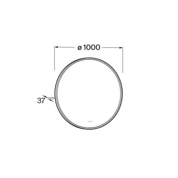 Roca Illuminated Mirror Roca Mirai Comfort LED Illuminated Mirror with Perimeter Lighting