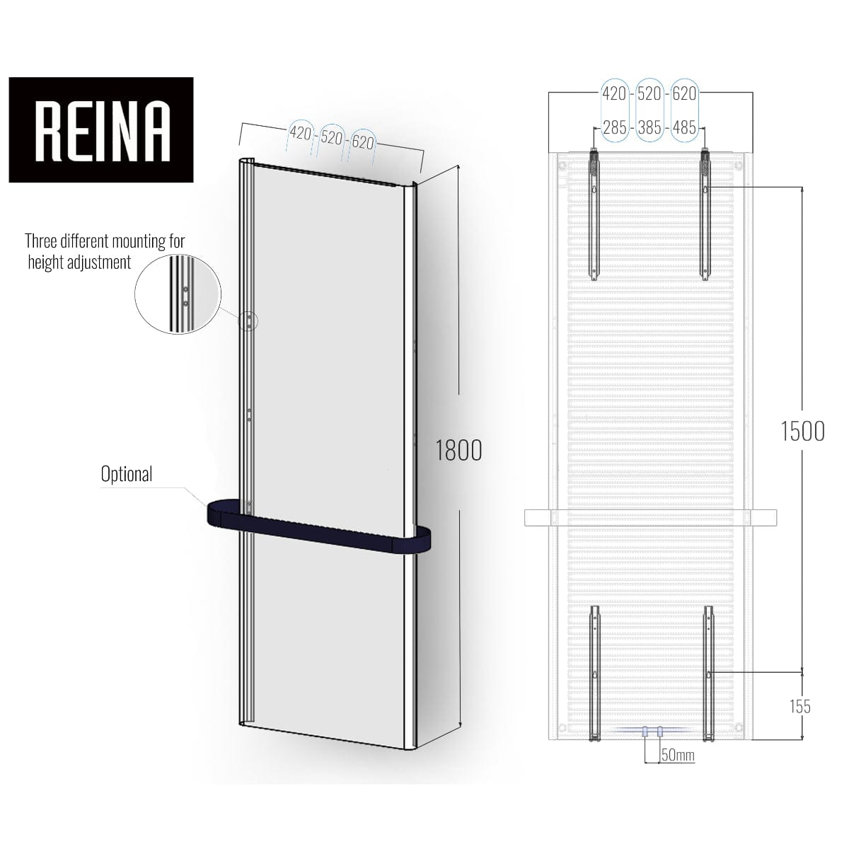 Reiner Flat Panel Radiator Reina Borda Vertical Flat Panel Central Heating Radiator