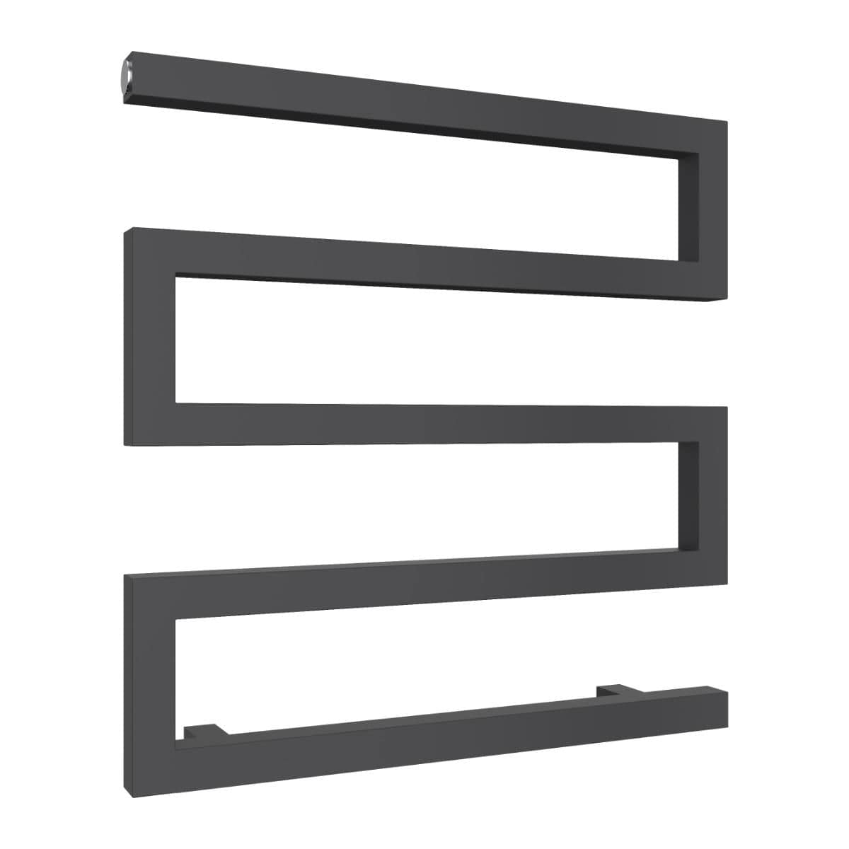 Reina Designer Towel Radiator 510 x 500mm / Anthracite Reina Serpe S-Shaped Central Heating Towel Radiator
