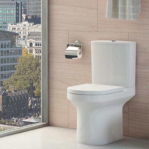 Imex Close Coupled Toilet Imex Alma Open Back Close Coupled Rimless Toilet with Soft Close Seat