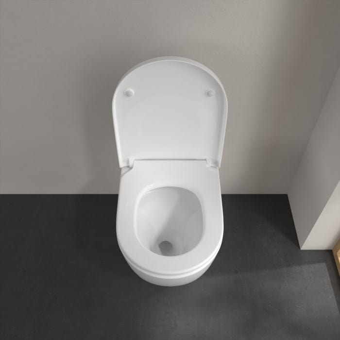 Villeroy & Boch Back to Wall Toilet Villeroy & Boch Subway 3.0 Rimless Back to Wall Toilet with Soft Close Seat