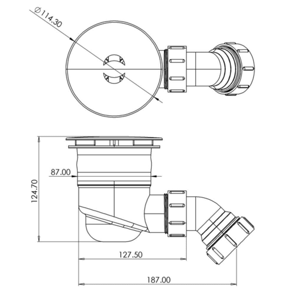 Aquarius Shower Tray Waste Aquarius Pluvia 90mm Shower Waste
