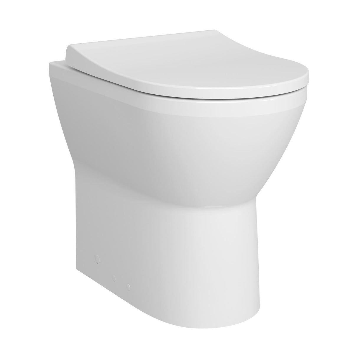 Vitra Back To Wall Toilet Vitra Integra Round Rimless Comfort Height Back to Wall Toilet with Soft Close Seat
