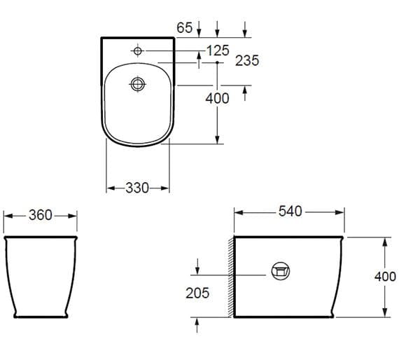 Imex Bidet Imex Liberty Floor Standing Bidet in Gloss White