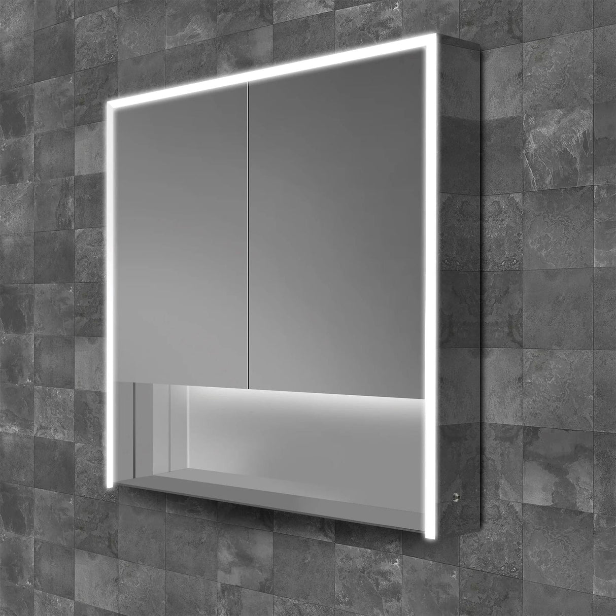 HiB Mirrored Cabinet 800 x 900mm HiB Verve LED Illuminated Mirror Cabinet