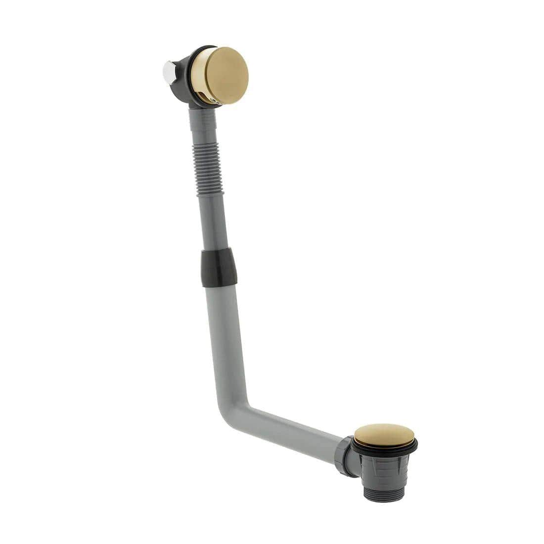 UK Bathroom Store Satin Brass Vado Clic-Clac Bath Filler Waste and Overflow