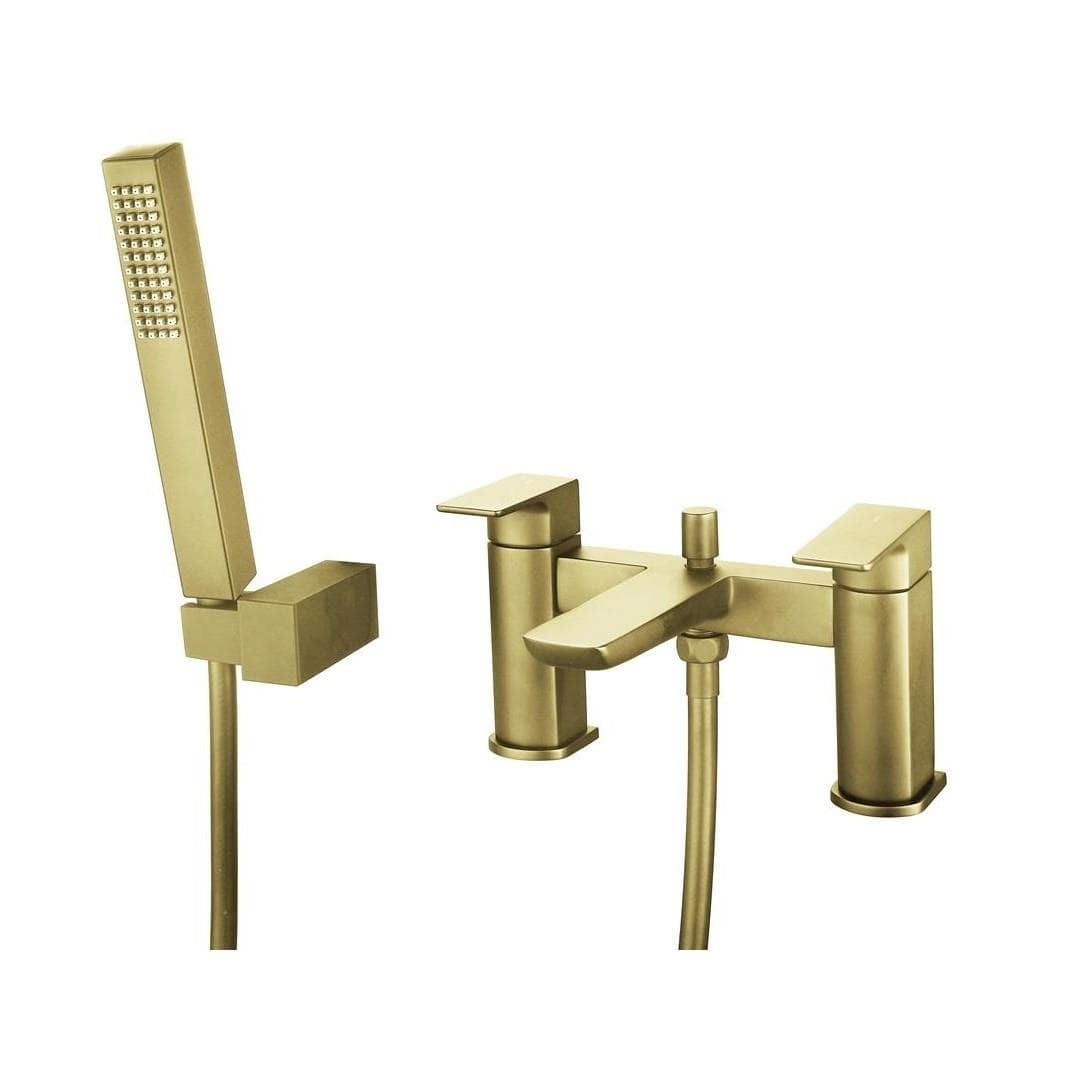 Aquarius Bath Shower Mixer Brushed Brass Aquarius Hydro Bath Shower Mixer Tap with Shower Kit