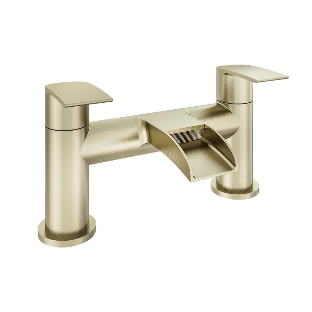 Aquarius Bath Mixer Brushed Brass Aquarius Niagara Waterfall Bath Filler Mixer Tap