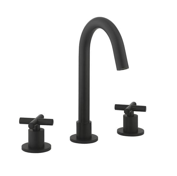 Crosswater 3 Tap Hole Basin Set Matt Black Crosswater MPRO Crosshead 3 Hole Basin Mixer Tap