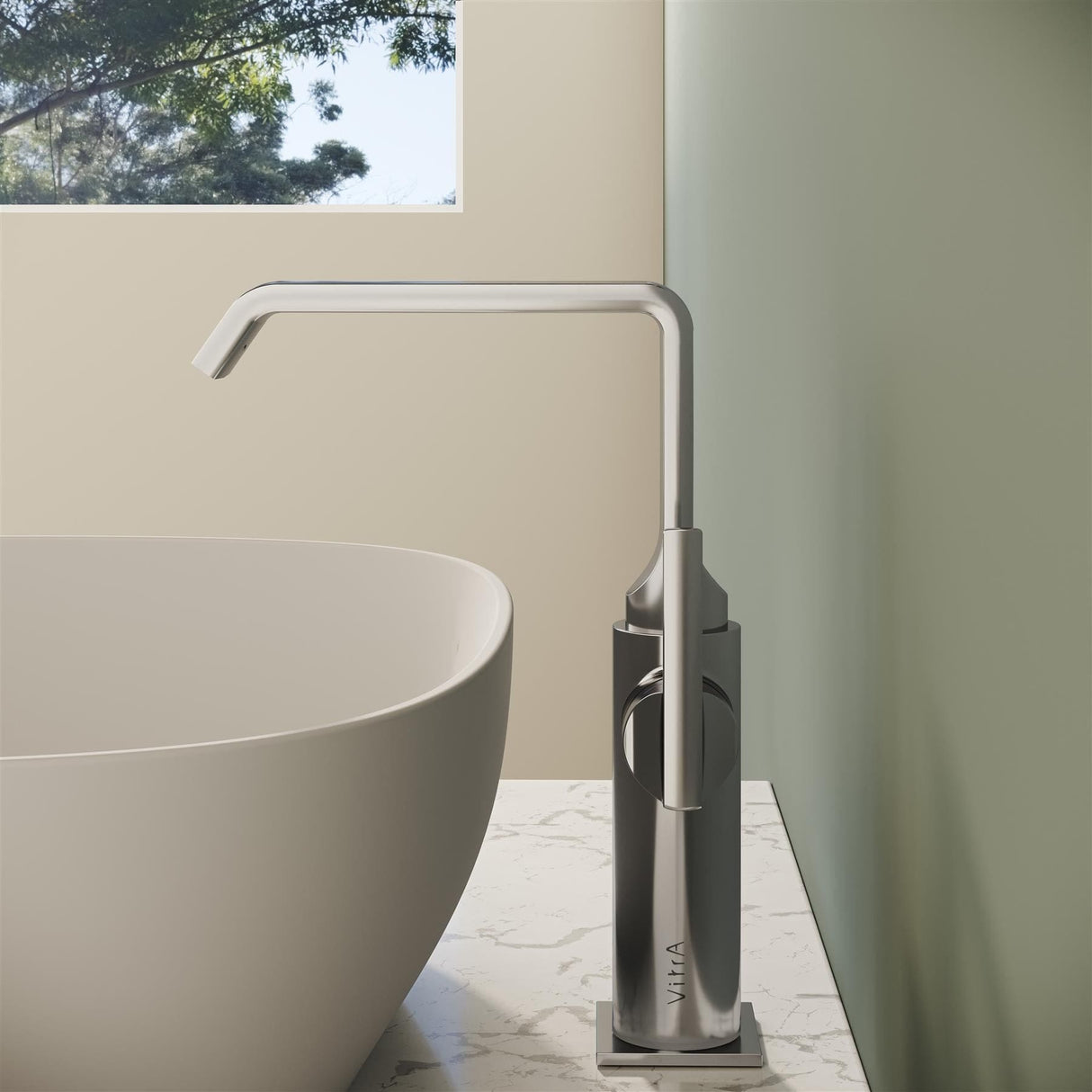 VitrA Tall Basin Tap VitrA Suit Tall Basin Mixer Tap with Side Lever
