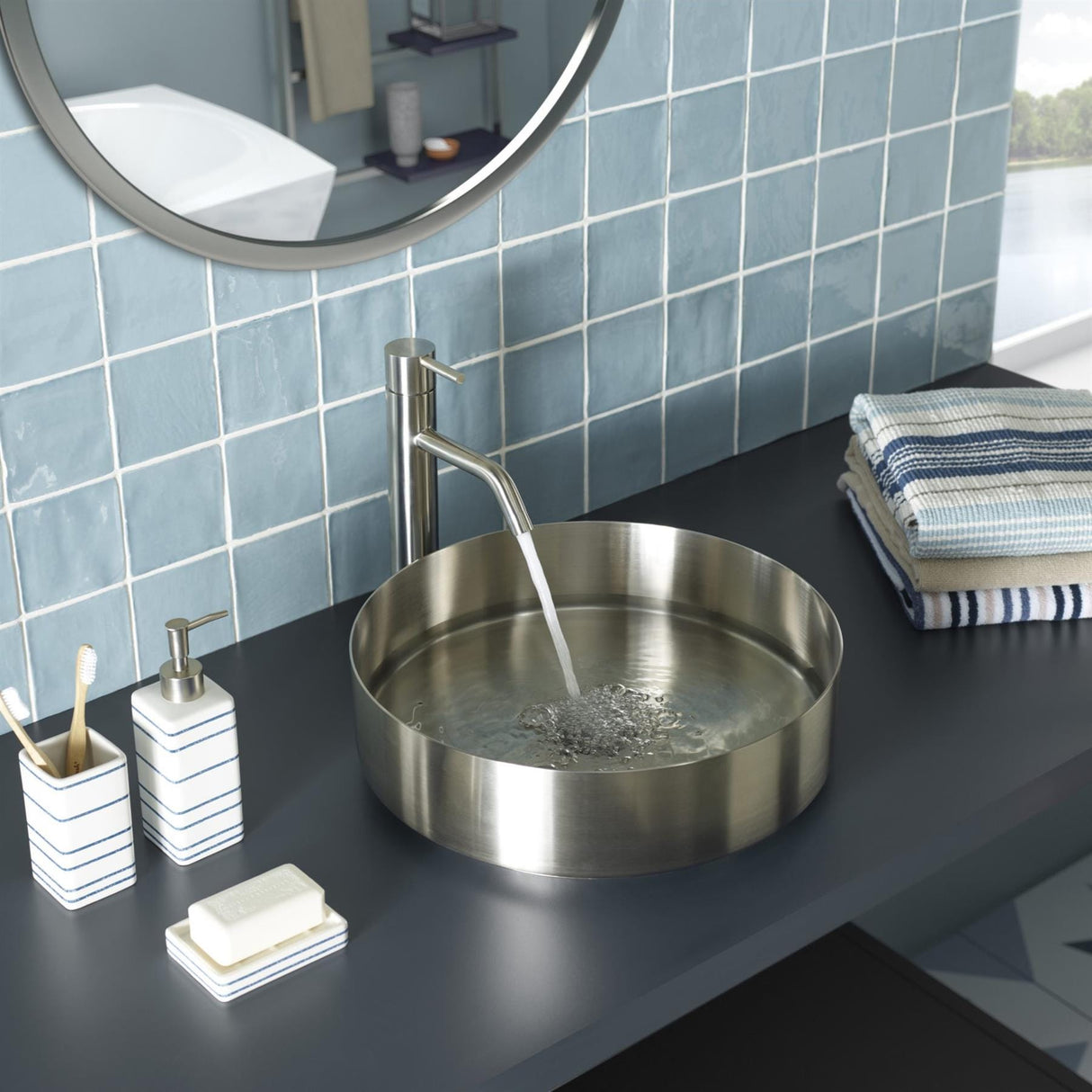 JTP Tall Basin Tap JTP Inox Stainless Steel Single Lever Tall Basin Mixer Tap