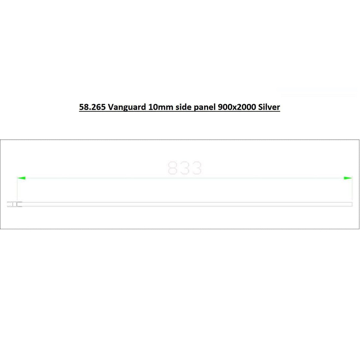 Eastbrook Side Panel 900mm Eastbrook Vanguard 10mm Side Panel