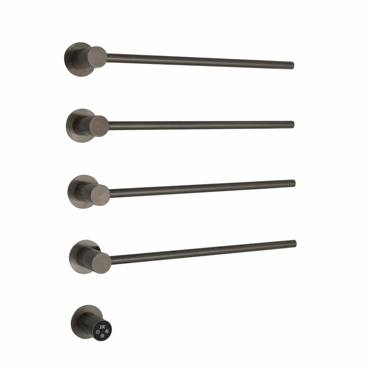 JTP Designer Towel Rail Brushed Black JTP Onyx Electric Designer Towel Radiator