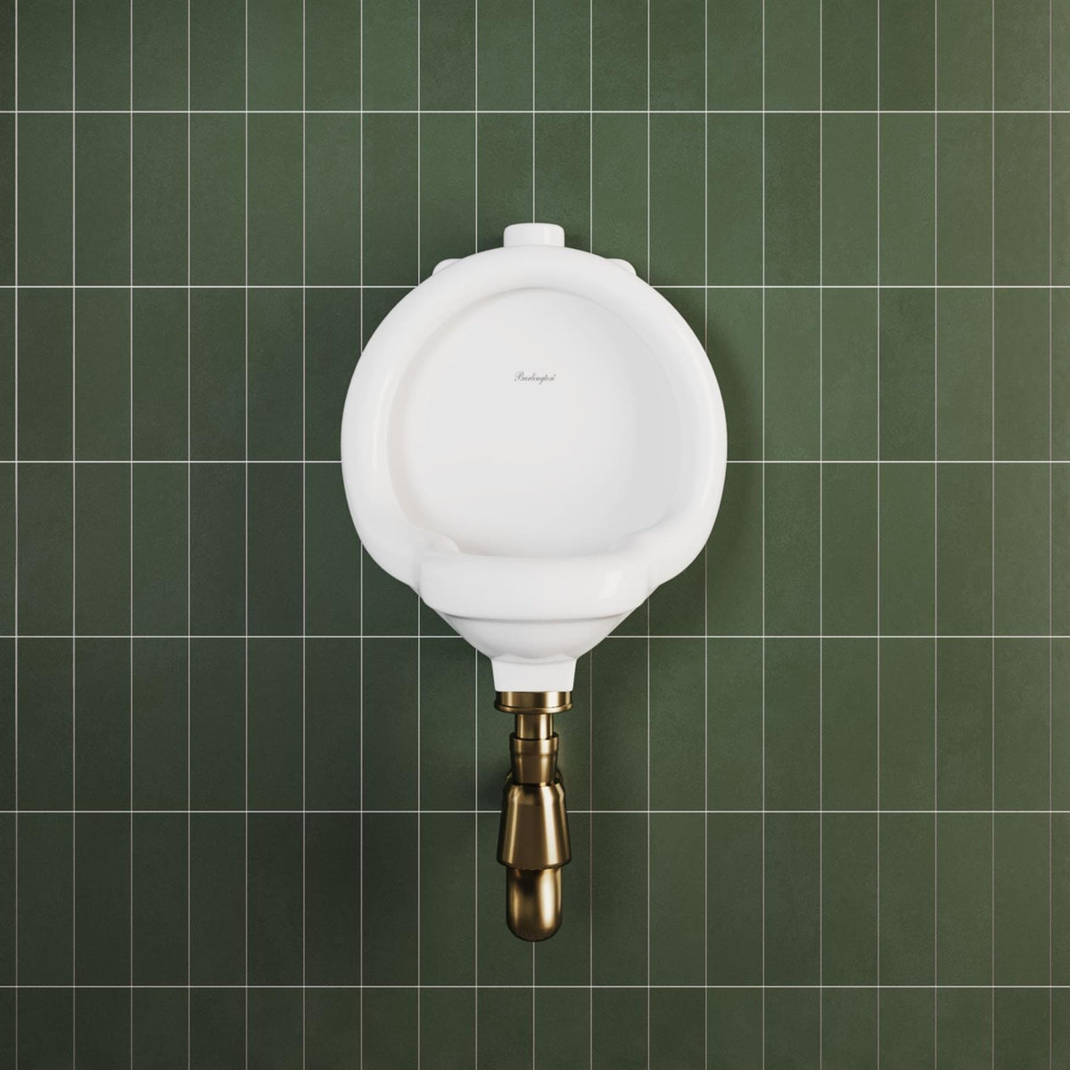 Burlington Urinal Burlington Traditional Garrick Urinal with Bracket in White