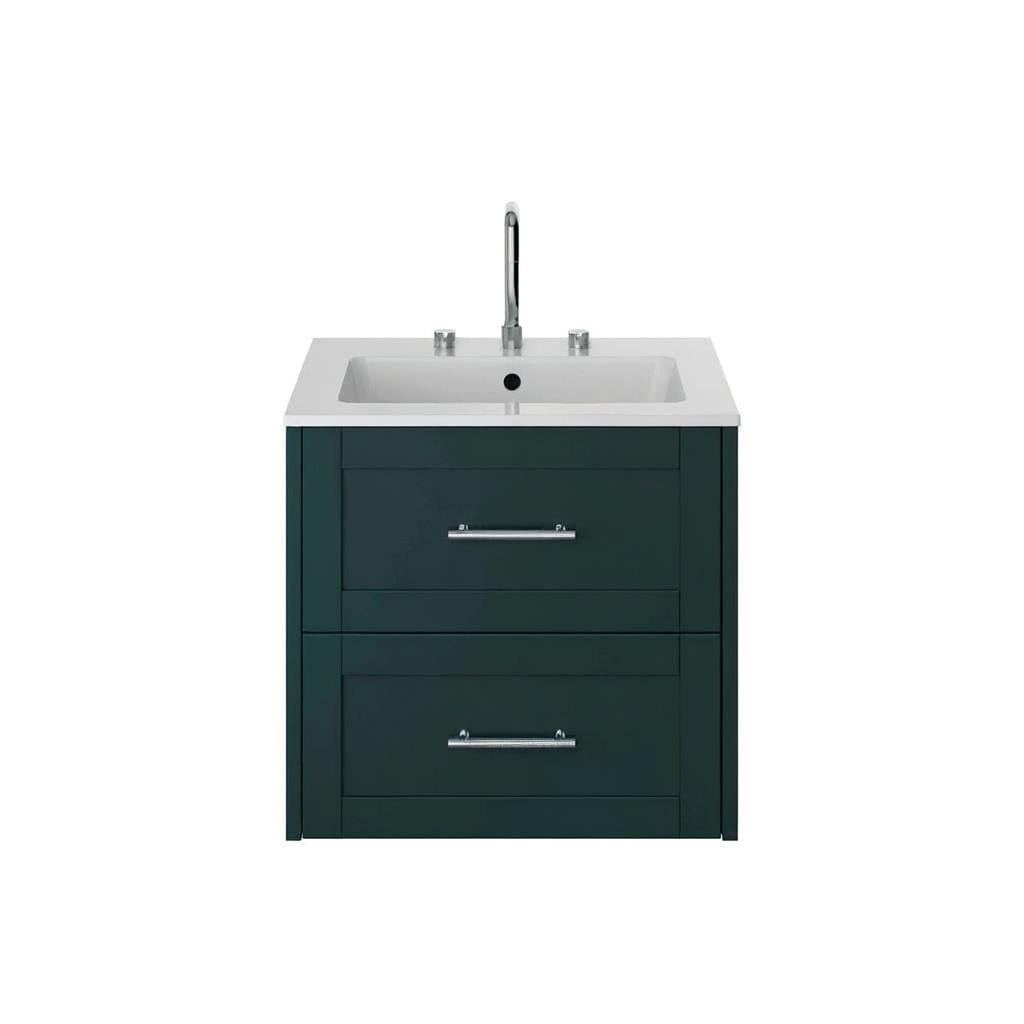 Heritage Wall Mounted Vanity Unit Classic Green / 3 Heritage Lynton 600mm Wall Mounted Vanity Unit with Basin
