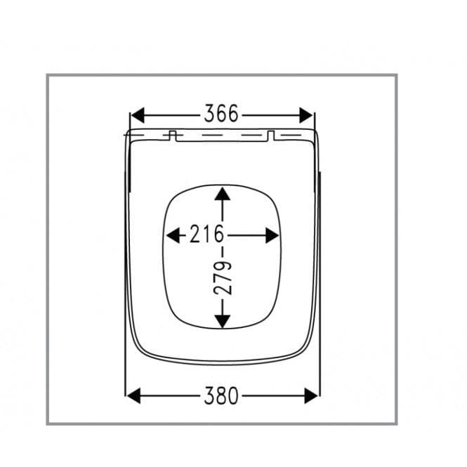 Villeroy & Boch Toilet Seat Villeroy & Boch Architectura Square Soft Close Toilet Seat in White Alpin