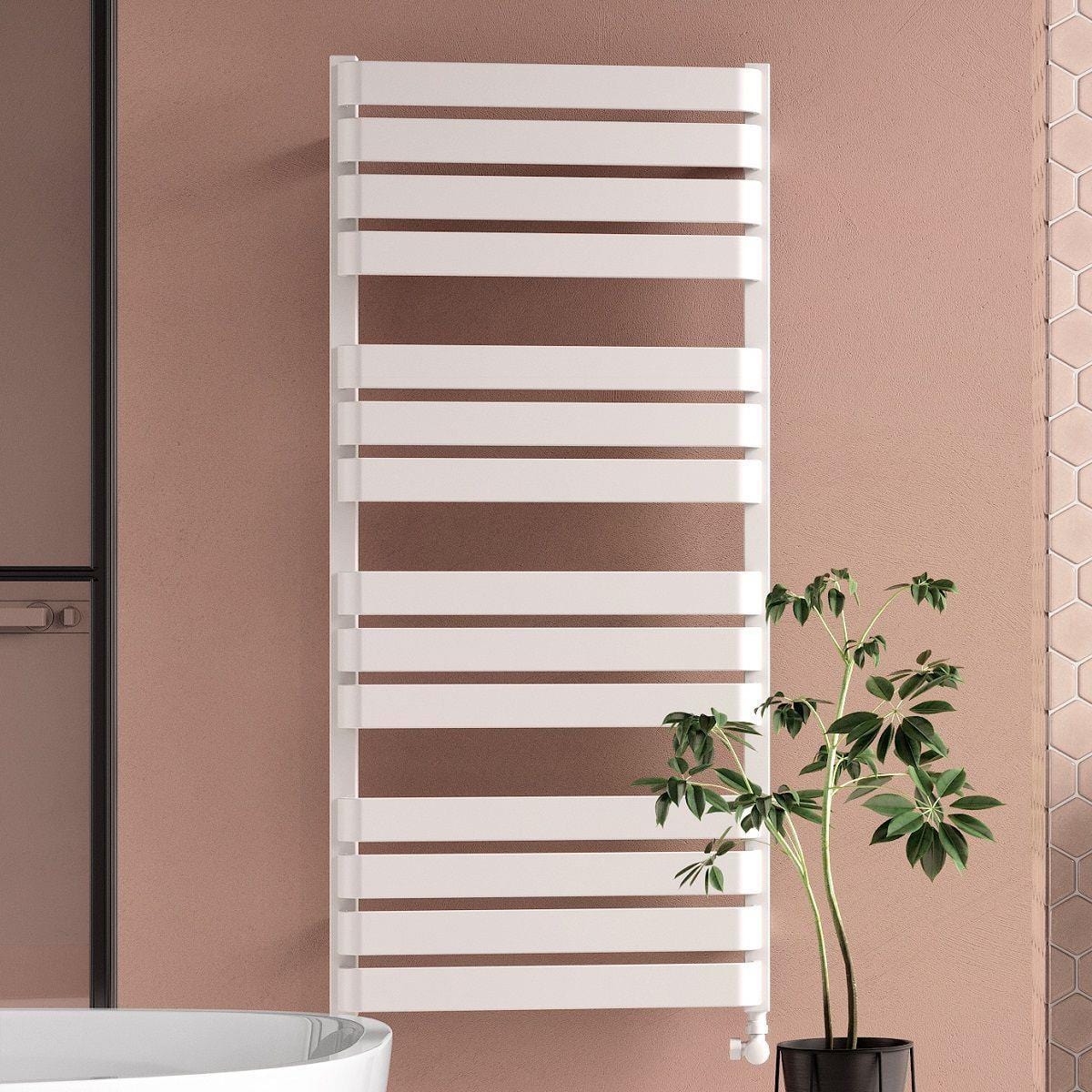 Crosswater Designer Towel Radiator Crosswater Celeste Designer Towel Rail in Soft White White