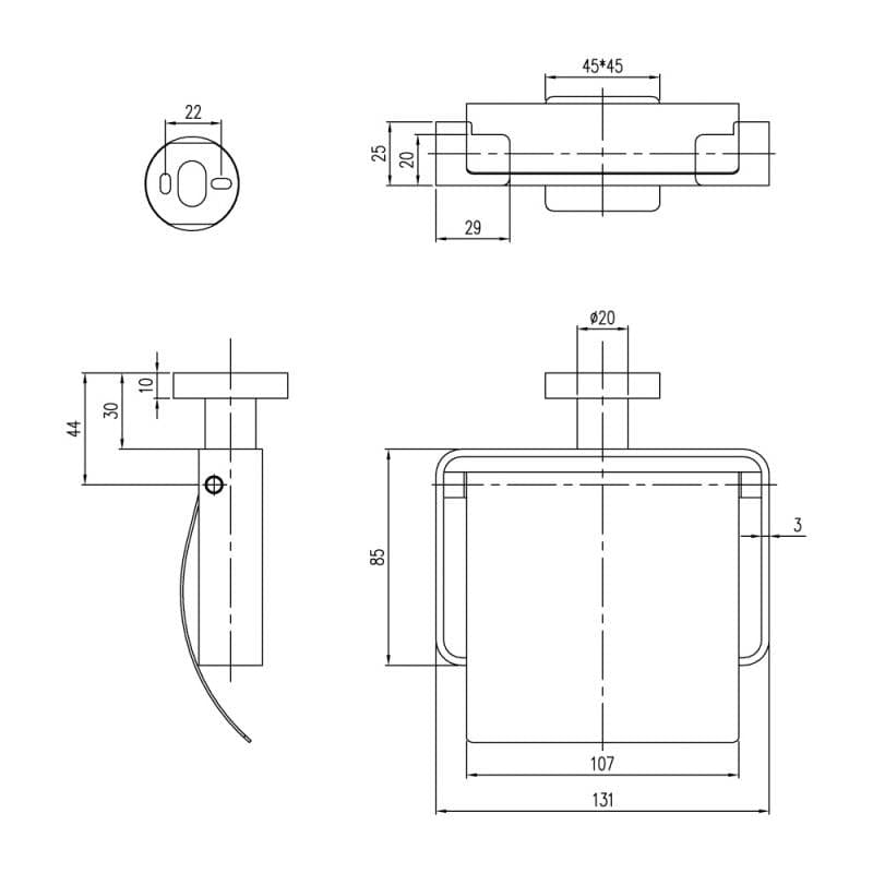 Villeroy & Boch Toilet Roll Holder Villeroy & Boch Elements Striking Toilet Roll Holder With Cover