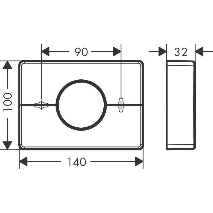 Hansgrohe Bins Hansgrohe Sanitary Bag Dispenser