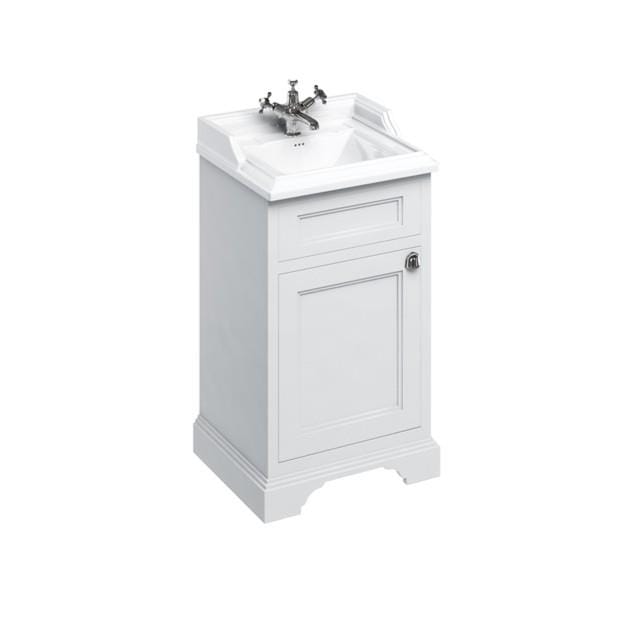 Burlington Edwardian Freestanding Square Cloakroom Vanity Unit with Basin