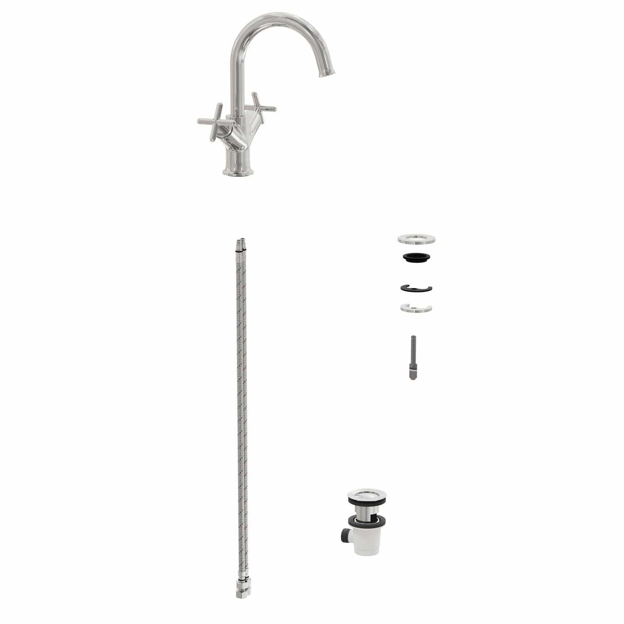 VitrA Mono Basin Tap VitrA Origin Classic Basin Mixer Tap with Cross Handles