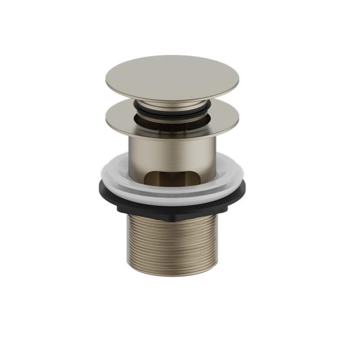 Burlington Basin Waste Brushed Nickel Burlington Click-Clack Slotted Basin Waste