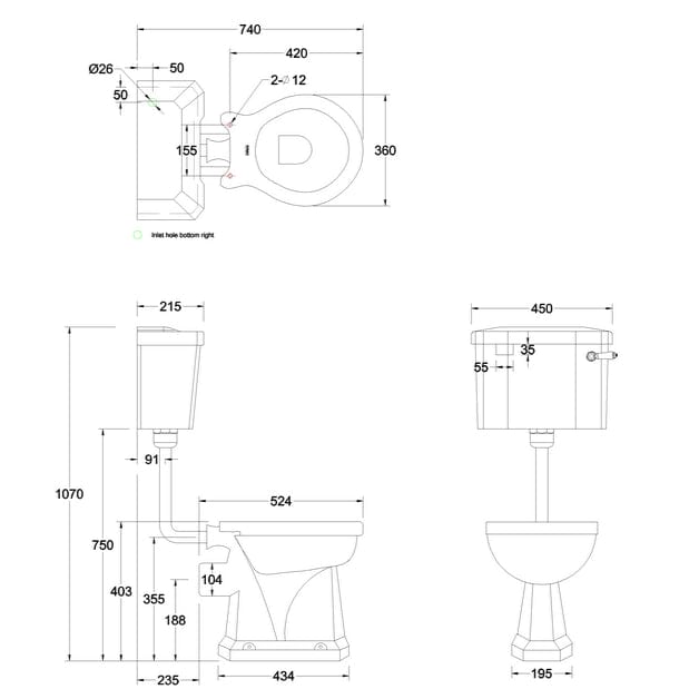 Burlington Low Level Toilet Burlington Standard Low Level Toilet