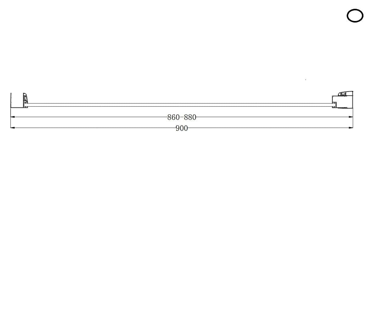Eastbrook Side Panel Eastbrook Corniche 2000 8mm Side Panel for Hinged Doors