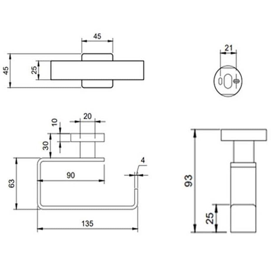 Villeroy & Boch Toilet Roll Holder Villeroy & Boch Elements - Striking Toilet Roll Holder