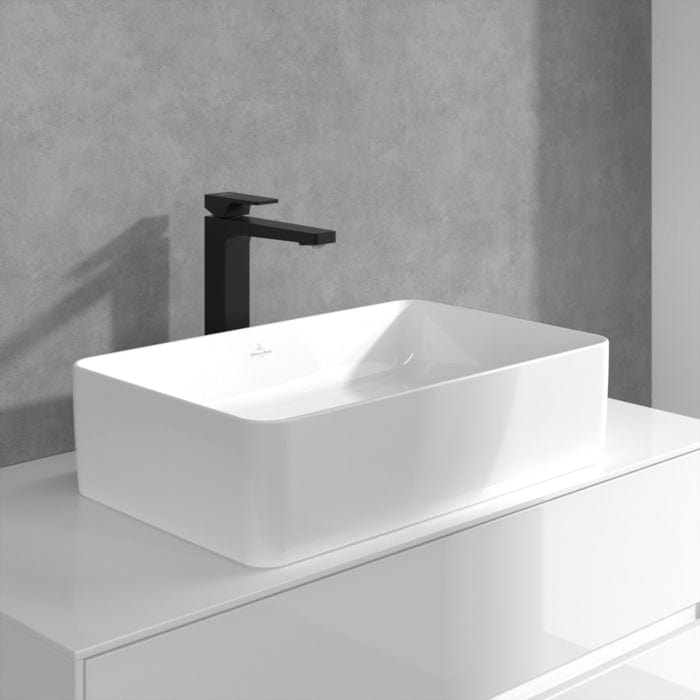 Villeroy & Boch Tall Basin Tap Villeroy & Boch Architectura Square Tall  Basin Mixer Tap with Pop-Up Waste