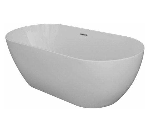 Saneux Modern Freestanding Bath Saneux Lola Freestanding Double Ended Bath - 1700mm X 800mm - White