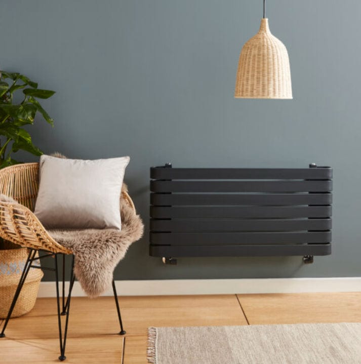 KRAD Panel Radiator 500 x 1000mm K-RAD Denver Straight Horizontal Designer Radiator in Textured Grey