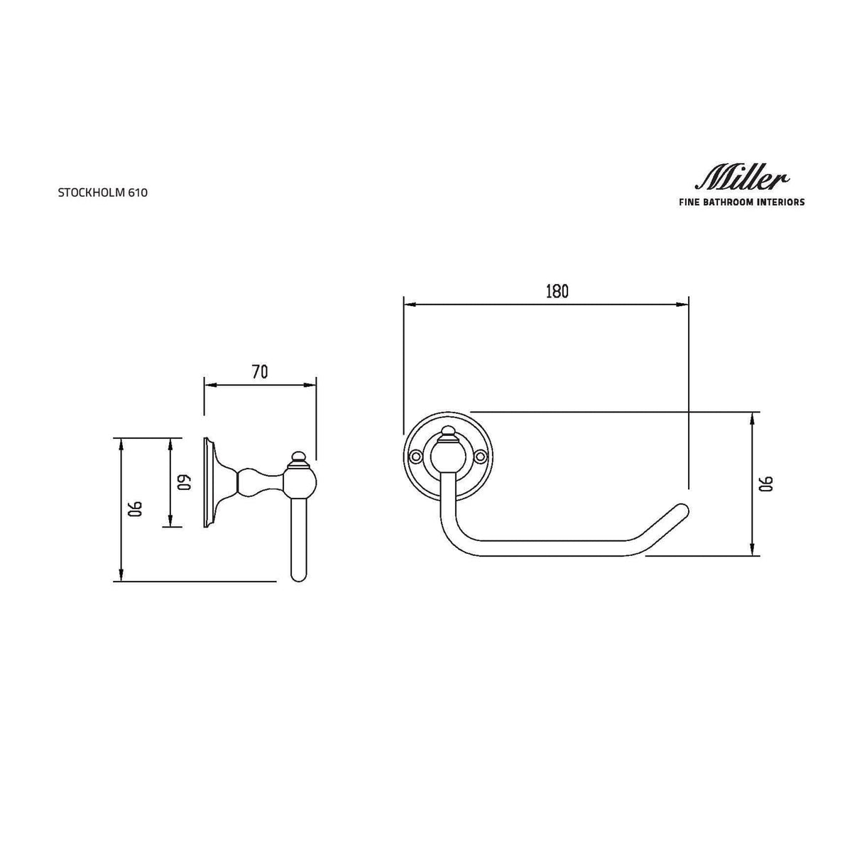 Miller Toilet Roll Holder Miller Stockholm Toilet Roll Holder