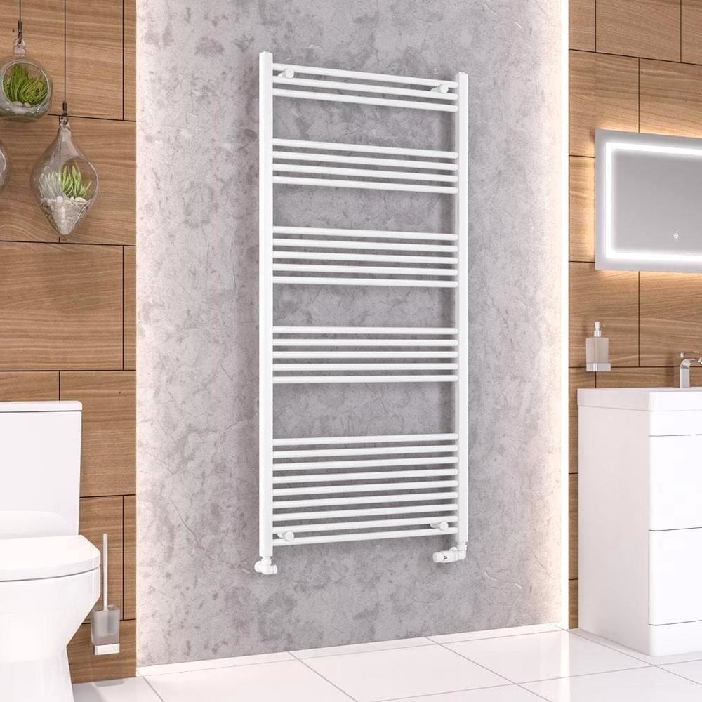 Eastbrook Wendover Straight Vertical Heated Towel Rail in White