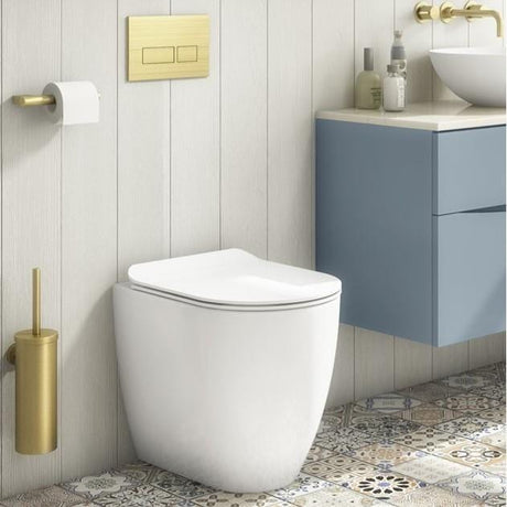 Crosswater Back To Wall Toilet Crosswater Glide II Back to Wall Rimless Toilet with Quick Release Soft Close Seat
