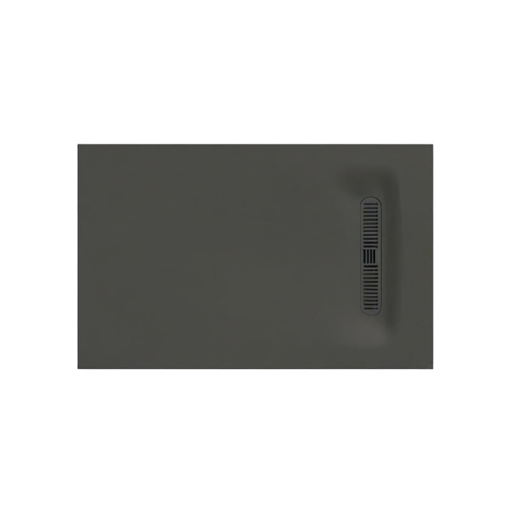 Crosswater Rectangle Shower Tray Matt Grey / 800 x 1600mm Crosswater Vito Rectangle 25mm Stone Resin Shower Tray