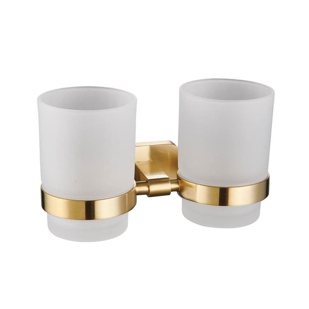 Eastbrook Toothbrush Holder Brushed Brass Eastbrook Asti Double Tumbler and Holder