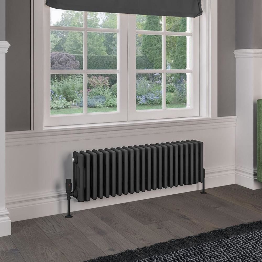 Eastbrook Rivassa Traditional 4 Column Radiator in Matt Anthracite