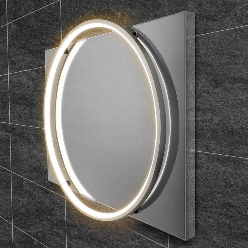 HiB Illuminated Mirror Chrome / 600 x 800mm HiB Solas Round LED Illuminated Mirror