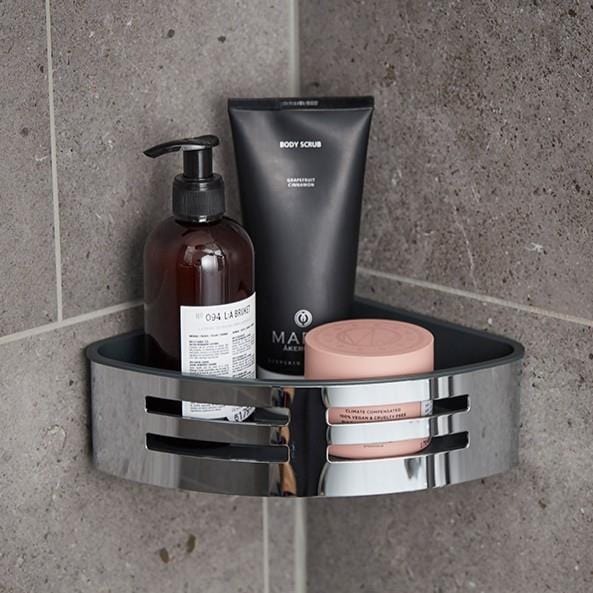 Miller Basket Miller Signature Corner Shower Tidy With Removeable Tray in Chrome