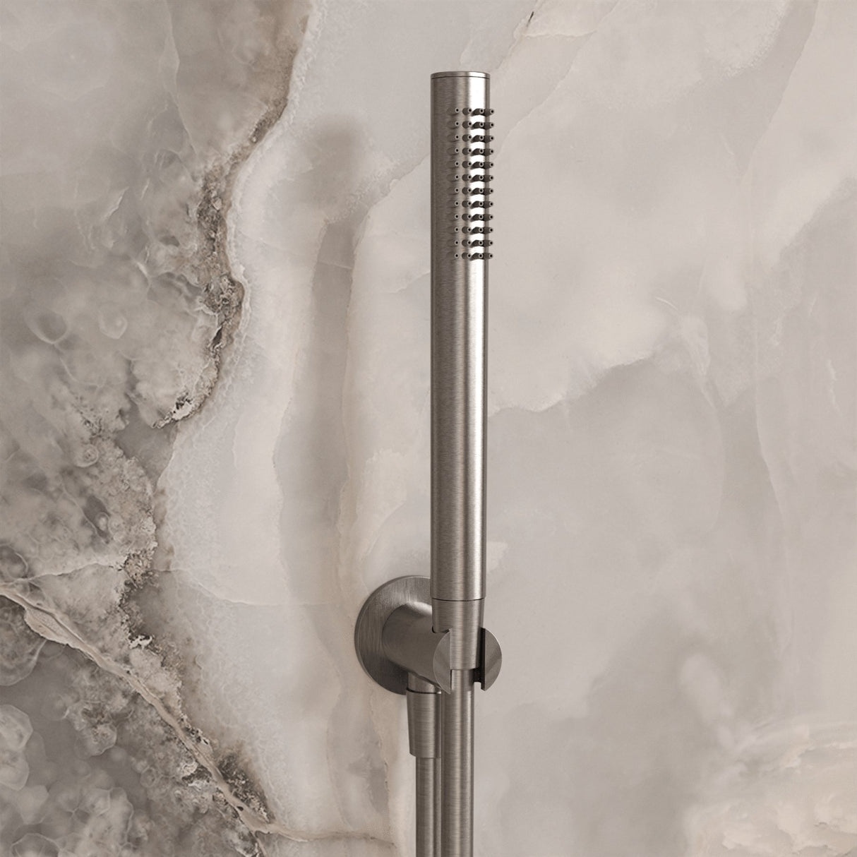 Crosswater Shower Handset Stainless Steel Crosswater 3ONE6 Shower Handset, Hose and Wall Outlet