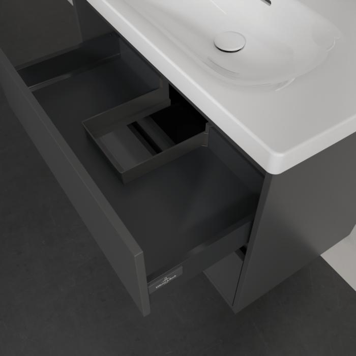 Villeroy & Boch Wall Mounted Vanity Unit Villeroy & Boch Skyla Wall Mounted 800mm Two Drawer Vanity Unit with Basin