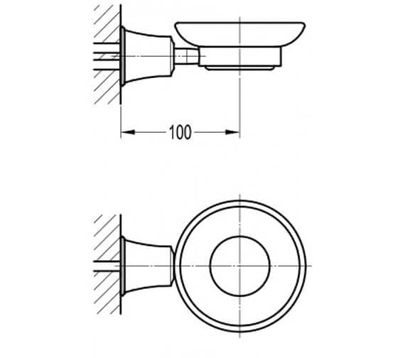 Flova Soap Dish Flova Liberty Glass Soap Dish