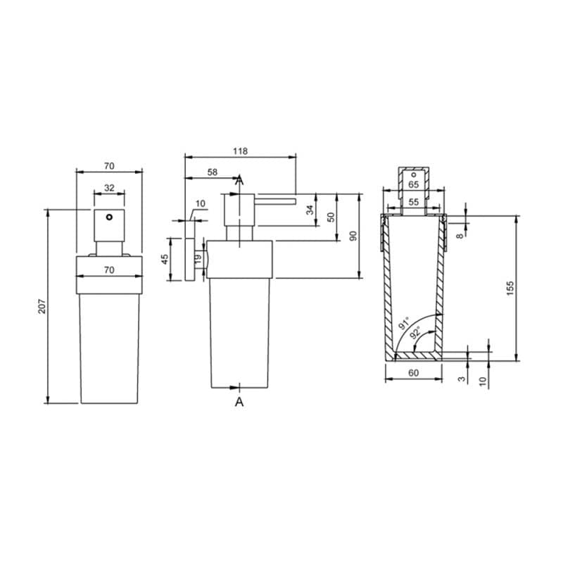 Villeroy & Boch Soap Dispenser Villeroy & Boch Elements - Striking Soap Dispenser