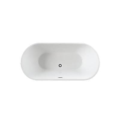 Imex Modern Freestanding Bath Imex Arco Slim Freestanding Bath with Overflow And Pop Up Bath Waste - 1700 x 800mm - White Gloss